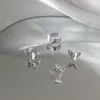 Brincos de backs moda moda requintada clipe de borboleta cor de prata sem punho de piercing para mulheres acessórios de jóias finas