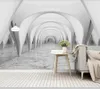 Wallpapers Papel de Parede 3D Stereo Romeinse kolom Boog Kerkgebouw Corridor Wallpaper Muur Werkelijk Slaapkamer Wandpapieren Home Decor