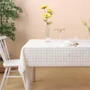 Table Cloth White Net Red Dining Tablecloth Nordic Lace High Quality Plastic Cover Rectangular Waterproof PVCHousehold Mat