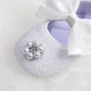 Första vandrare lyxiga pärlflickor skor vandrare pannband set glittrande bling kristaller prinsessan dusch gåva sh