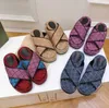 2023 Mode Vrouwen Platform Slides Roze Canvas Brede Band Gear Bodems Antislip Slippers Outdoor Zomer Strand Slippers NO298A