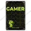 Gamer Dad Vintage Poster Metal Tin Sign Game Over Decorative Plaque Game Club Playroom Home Wall Decoration 20cmx30cm Woo