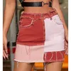 Skirts Women's Denim Skirt Autumn Mini Fashion Clothing Sexy 2023 Black Brown Harajuku Plus Size Patchwork Mid-waist Buttocks