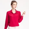 Women's Blouses Women's Spring And Summer Commuter Professional Wear Korean Mulberry Silk Long Sleeve Shirt Ol Style Women Shirts