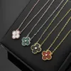 Dames luxe designer ketting Fashion bloemen vierbladige klaver hanger ketting 18k gouden kettingen sieraden met diamant