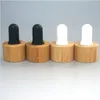 Storage Bottles 2/5/10pcs Essential Oil Cap Black/white Glue Head Nature Bamboo Dropper Cover Size 18/410 Bottle 5-100ml