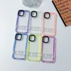 Support de cadre de pare-chocs 2 en 1 Étuis antichoc pour iPhone 15 14 Plus Pro Max 13 12 11 8 7 6 Support en cristal Dur PC Plastique Souple TPU Clear 2 en 1 Hybride Double Couleur Couverture arrière de téléphone