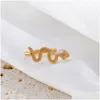 Nose Rings Studs Piercing Jewelry For Women Copper Ring Nail Exaggerated Simple Ushaped Nonperforated Sanke Clip Drop Delivery Body Dhygs