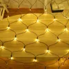 Cordes 3x2M 200LED Solaire Net Mesh Lights Extérieur Bush Étanche 8 Modes Jardin Twinkle Pour Patio Mur Toit Balcon