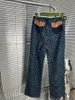 Zweiteilige Damenhose, Designer-Jeansjacke mit 23 Buchstaben, Hosenanzug, kleines Leder, U 203 7NZA