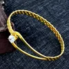 Bangle Fashion Jewelry для женщин блестящий браслет CZ Custom Charm из нержавеющей стали тяжелая цепь скрученной сети