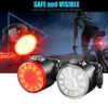 S uppladdningsbar LED USB Mountain Bike Tail Cykel Bakre ljus Cykling Huvudljus Ridning Säkerhetsvarningslampa 0202