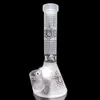 glass sandblasted beaker bong luxury pattern sandblasted bong oil rig smoking glass water pipe CPU brain dab rigs bong UFO Beaker Water Bongs