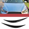 Lighting System Car Headlight Eye Lid Eyelids Eyebrows Gloss Black Trimming Decoration For Infiniti Q50 2014 2023 2
