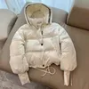 Kobiety Czarna kurtka puffer stroje Kobiety Kurtki Biała kaczka w Down Wave Paras Parkas częściowo odłączane rękawy kamizelki Zgrywanie wysokiej jakości strej streetwear