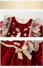 Robes de fille robe d'hiver broderie velours princesse kids vêtements enfants costumes de printemps Noël pendant des années 0-4 ans