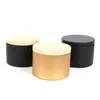 Storage Bottles Candle Jars Empty Round Box Tinplate Can With Wood Grain Lids Container Cosmetic Pot