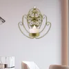 Candle Holders Iron Wall Mounted Holder Candlestick Unique Shape Home Decor For Living Room