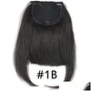 Bangs 4 Brazilian Human Clipin Bang Fl Fringe Short Straight Hair Extension For Women 68Inch Drop Delivery Products Extensions Dhqkx