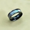 Anéis de casamento Jóias de moda de casca de aço inoxidável para homens e homens presentes de noivado de homens 8 mm tamanho6-13