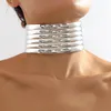 Choker Personality Exaggerated Pu Geometric Necklace For Woman Party Casual Jewelry