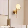 Appliques Murales Moderne Cristal Nordique En Verre Applique Couloir Or Décoration De Luxe E14 Led Bb Monté Lumière Ems Drop Delivery Lights Dhfby