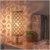 Table Lamps Style Crystal Lamp Golden Desk Simple Living Room Bedroom Bedside Night Light Drop Delivery Lights Lighting Indoor Dhvub