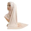 Roupas étnicas eid mulheres muçulmanas modal hijab lenço de perfuração macia malaysia envolve chapéu de turbante 165 52cm xales simples lenços de escalas na cabeça