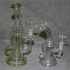 Hookahs Glass Bong Recycler Dab Rig Rookwaterpijpen Rook Bongs Tornado Cycloon Recyclers14 mm gewricht met kwartsbanger of schuifkom