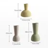 Vases VILEAD Ceramic INS Geometric Minimalist Flower Vase Container Figurines For Indoor Home Living Room Entrance Bathroom Decoration