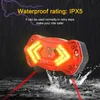 Lights Wireless Remote Control Bicycle Taillight USB Laddning COB VARNING Turning Signal Light 8 Modes MTB Bike Bak Lamp 0202