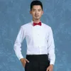 Качественные хлопковые рубашки для жениха Мужская рубашка с длинным рукавом Белая рубашка Аксессуары 01