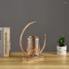 Świece Nordic Home Dekoration Uchwyt luksus Jar Creative Iron Glass Glass Retro Windproof Candelabra