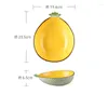 Dinnerware Sets Pineapple Ceramic Plate Rice Bowl Fruit Salad Creative Girl Cute Dishes Home Restaurant Tableware Kitchen Supplies