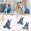 Dog Apparel French Bldog Clothing Denim Pet Clothes Jumpsuits Autumn Winter Dogs Pets For Coat Jacket Ropa Para Perro T200710 Drop D Dhzvf