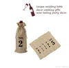 Present Wrap Natural Jute Wine Bag Sackcloth Blind Tasting DrawString Beam Bottle Cover Wedding Wedding