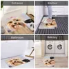 Carpets Cute Dog Animal Yorkshire Terrier Doormat Printed Polyeste Bathroom Kitchen Floor Mat Hallway Rug Carpet Decoration Bath