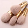 Outils de maquillage BEILI Pinceaux de maquillage en or blanc Fond de teint professionnel Pinceaux en poudre pour fard à paupières Ensemble de pinceaux de maquillage synthétique rose de haute qualité 230203