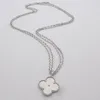 Designer Four-leaf Clover Large Pendant Necklaces Womens Fashion Gold Necklace Jewelry 100cm