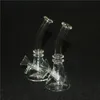 4.7inch glass bong with 14mm female thick clear bowl glass mini recycler oil rigs water pipe straight type for smoking