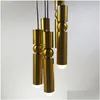 Lampade a sospensione 1pcs Nordic Modern Modern Lights Gold Sier Iron Iron Creative Hanging Lamping Dining soggiorno Camera da letto Balcone Lampada DH0Q3