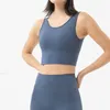 Tenue de yoga en forme de U beau dos soutien-gorge de sport Gym Sexy Fitness gilet couleur unie femmes sous-vêtements enveloppement complet Anti-lumière-preuve Gathe