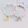 Party Favor Cross Angel Accessory Bracelet Elastic Baby Shower Christening Girl Boy Baptism Gift