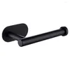 Bath Accessory Set 3pcs Matte Black Bathroom Hardware Toilet Paper Holder Wall Mounted Towel Ring Adjustable Bar