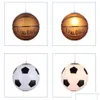 L￢mpadas pendentes estilos de basquete de futebol pendurado teto claro decorativo restaurante restaurante quarto sala de estar de cozinha cafe shop d dhzbo