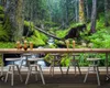 خلفيات Papel de Parede River في Summer Forest Natural 3d Wallpaper غرفة المعيشة أريكة تلفزيون غرفة نوم جدار أوراق المنزل جدارية