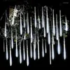 Strings Solar LED Meteor Shower Light Waterproof Holiday String Outdoor Fairy Garden Decor Garland Christmas Decoration