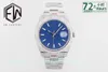 EW Watch Diameter 41 mm met 3235 bewegingskinetische energie -opslag tot 72 uur Sapphire Mirror Polished Pin Top Zwitsers ijsblauw lumineuze herenontwerper Horloges 2023