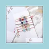 Brins de perles faits à la main chanceux rouge corde corde bracelet pierre naturelle perle pierre de lune pour les femmes amitié cadeau bijoux livraison directe Otzl8