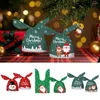 Adornos navideños 50 Uds bolsa de aperitivos decoración de Navidad bolsa de galletas con orejas de Papá Noel embalaje para hornear bolsas de dulces galletas